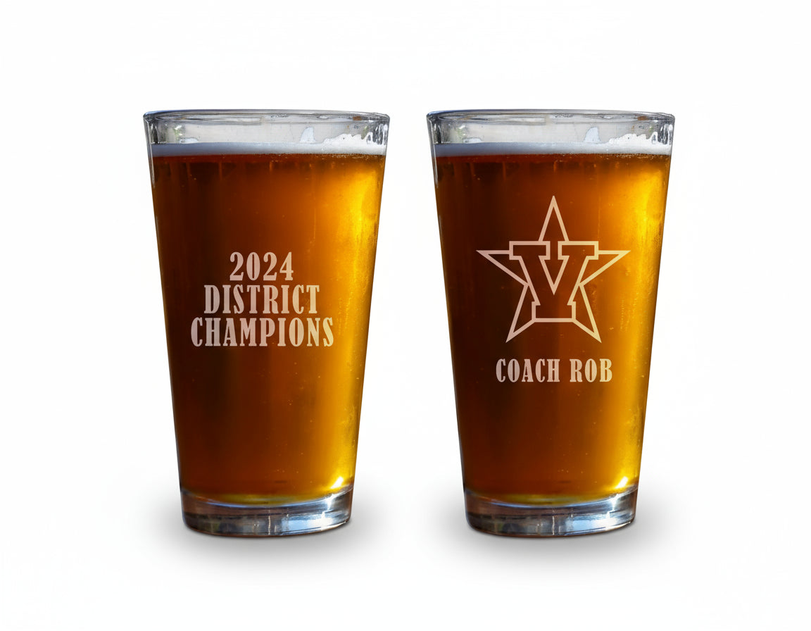 Personalized Coach Beer Pint Glass
