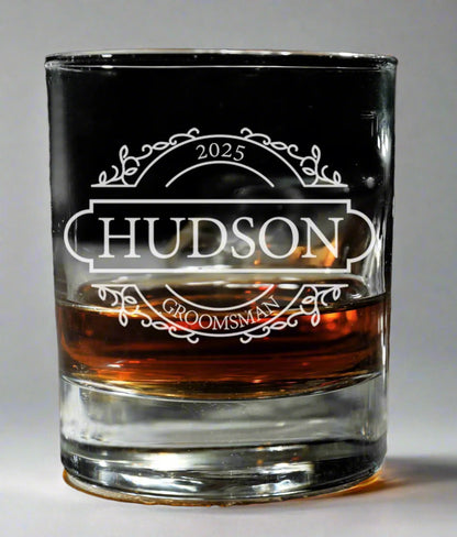 Customized Groomsman Whiskey Glasses