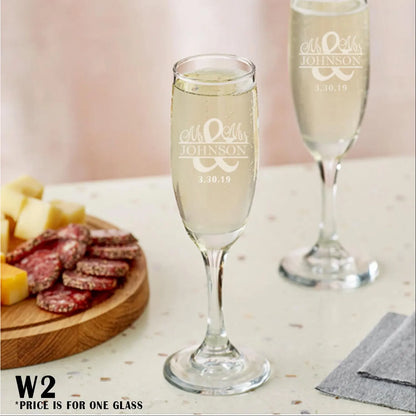 Personalized Wedding Champagne Glass