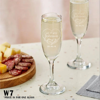 Personalized Wedding Champagne Glass