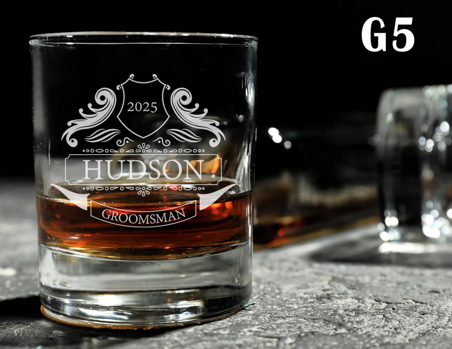 Customized Groomsman Whiskey Glasses
