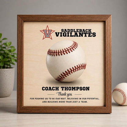 Custom Baseball Coach Signature Plaque