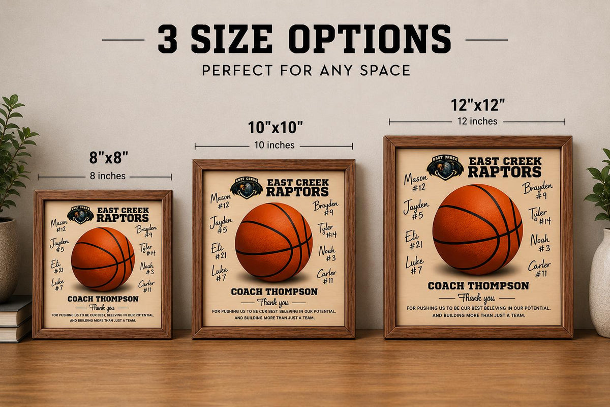 Custom Basketball Coach Signature Plaque