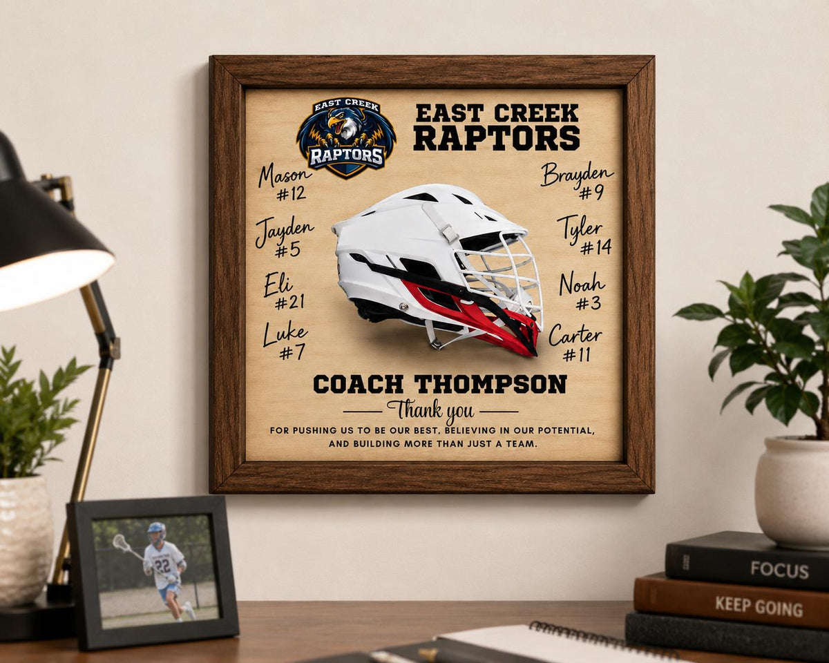 Custom Lacrosse Coach Signature Plaque