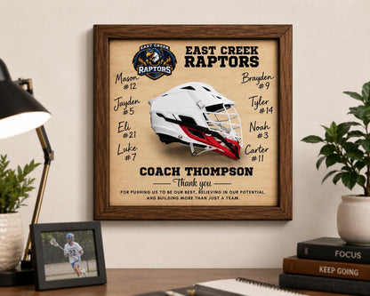 Custom Lacrosse Coach Signature Plaque