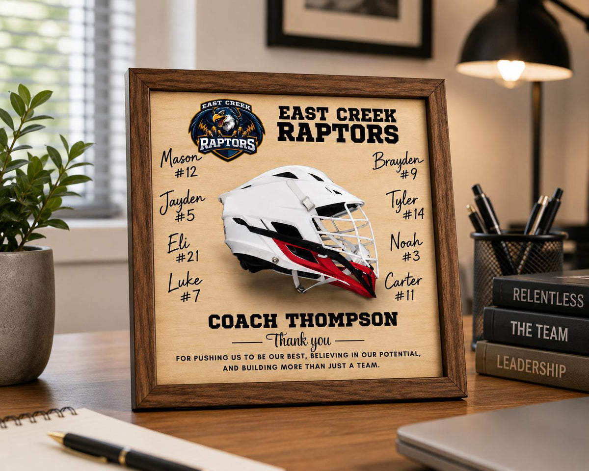 Custom Lacrosse Coach Signature Plaque