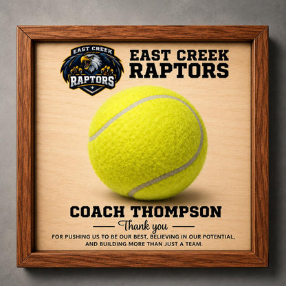 Custom Tennis Coach Signature Plaque