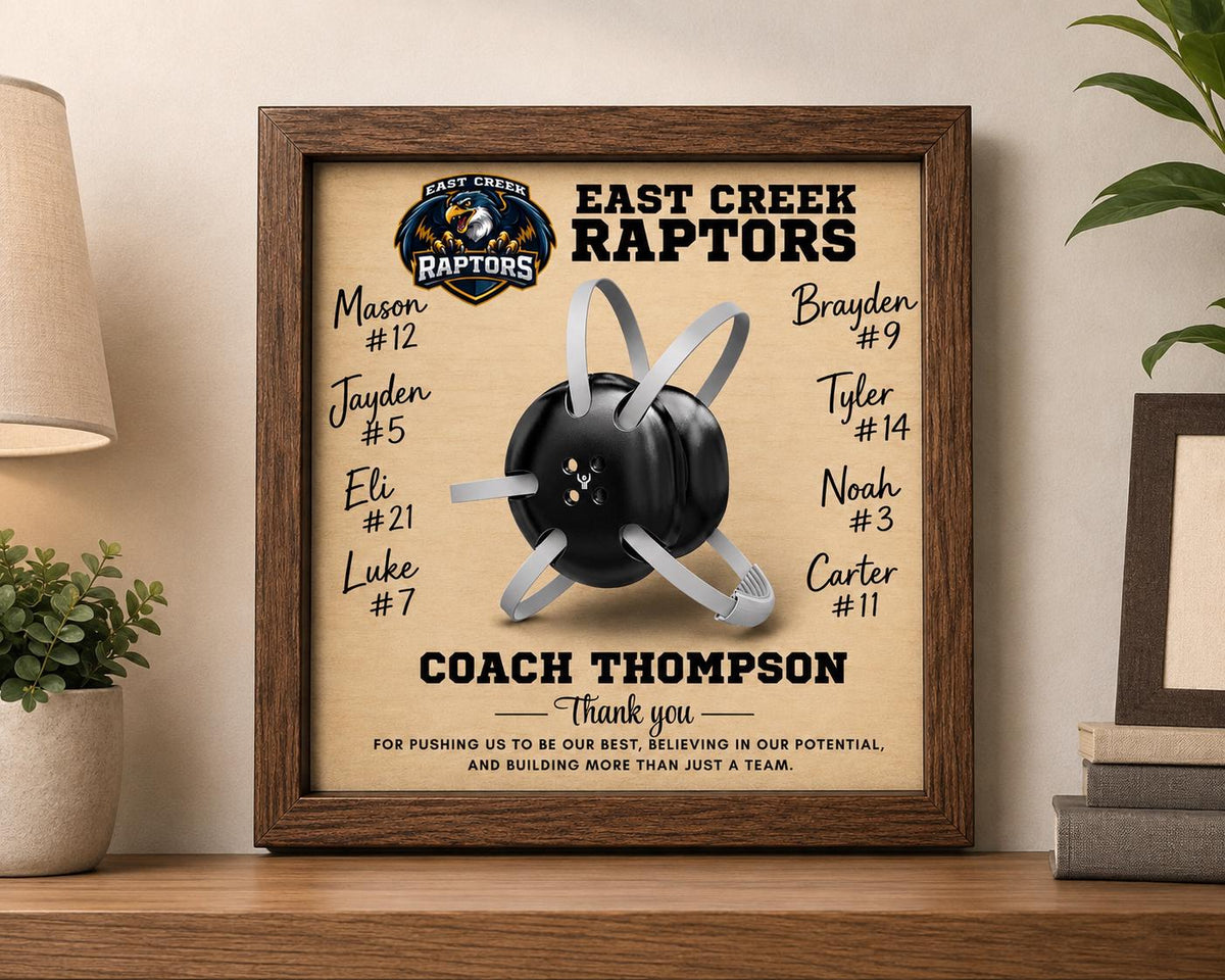 Custom Wrestling Coach Signature Plaque