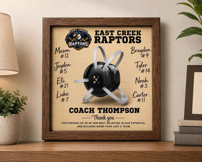 Custom Wrestling Coach Signature Plaque