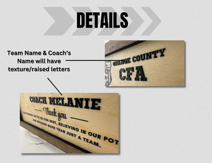 Custom Wrestling Coach Signature Plaque