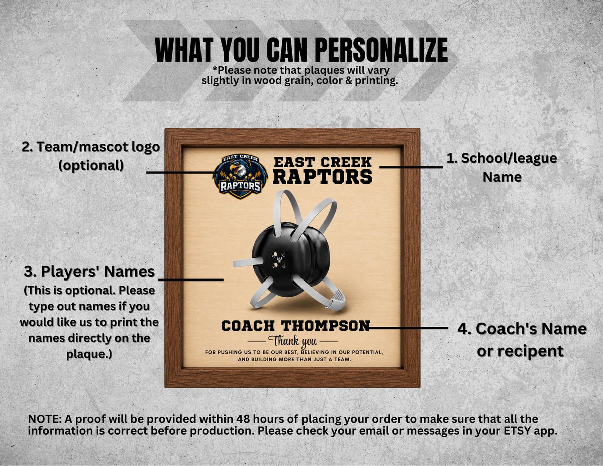 Custom Wrestling Coach Signature Plaque