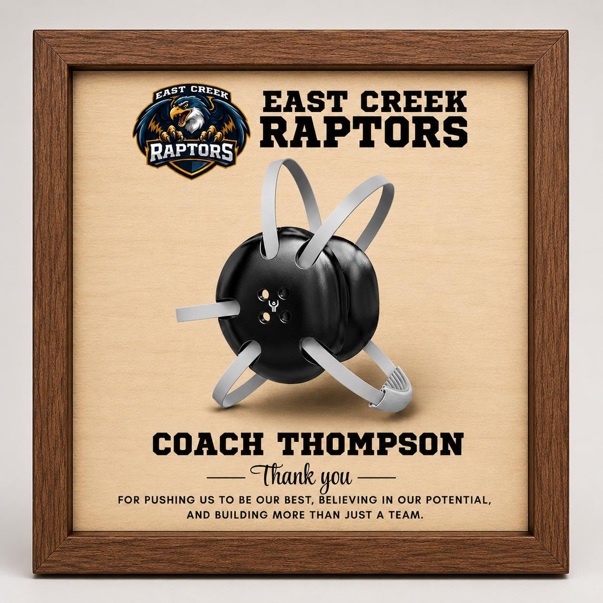 Custom Wrestling Coach Signature Plaque