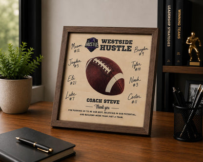 Custom Football Coach Signature Plaque
