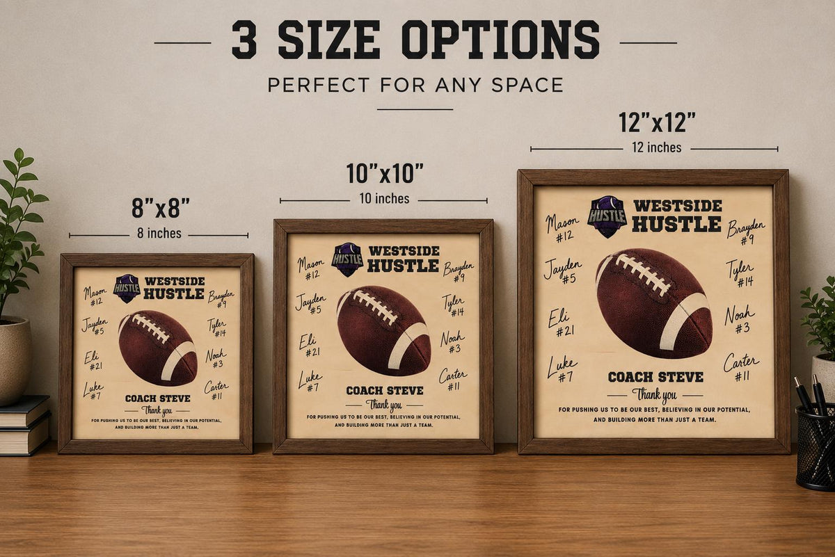 Custom Football Coach Signature Plaque