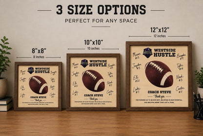 Custom Football Coach Signature Plaque