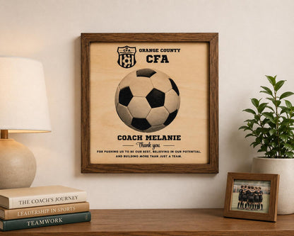 Custom Soccer Coach Signature Plaque
