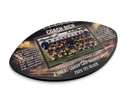 Personalized Football Coach Photo Plaque