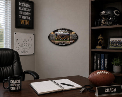 Personalized Football Coach Photo Plaque
