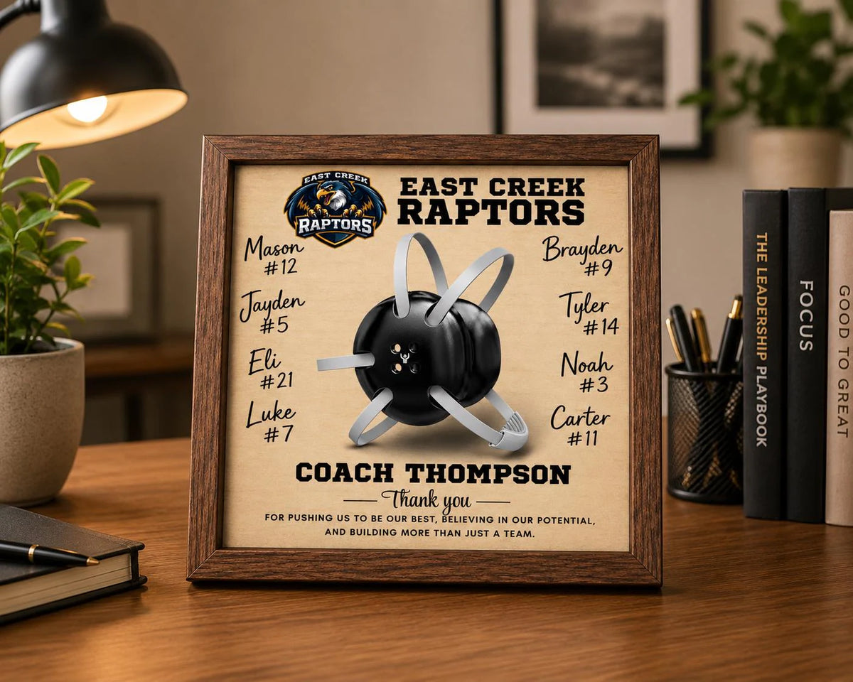 Custom Wrestling Coach Signature Plaque