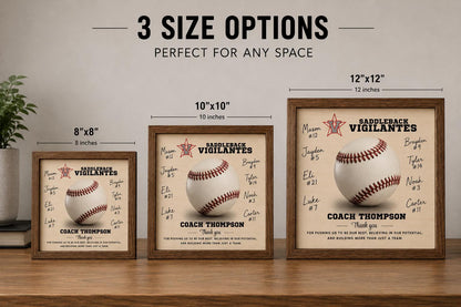 Custom Baseball Coach Signature Plaque