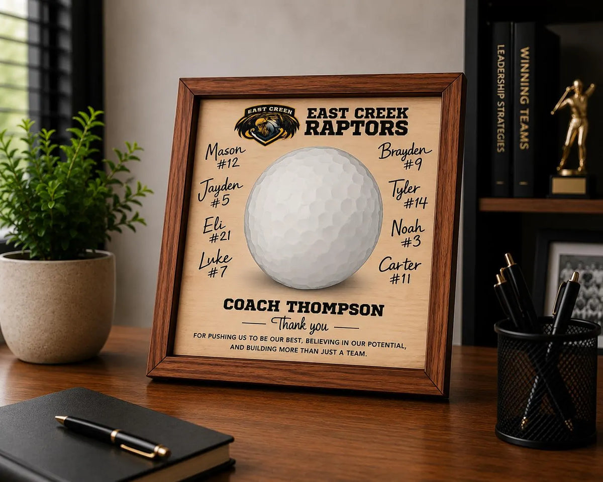 Custom Golf Coach Signature Plaque