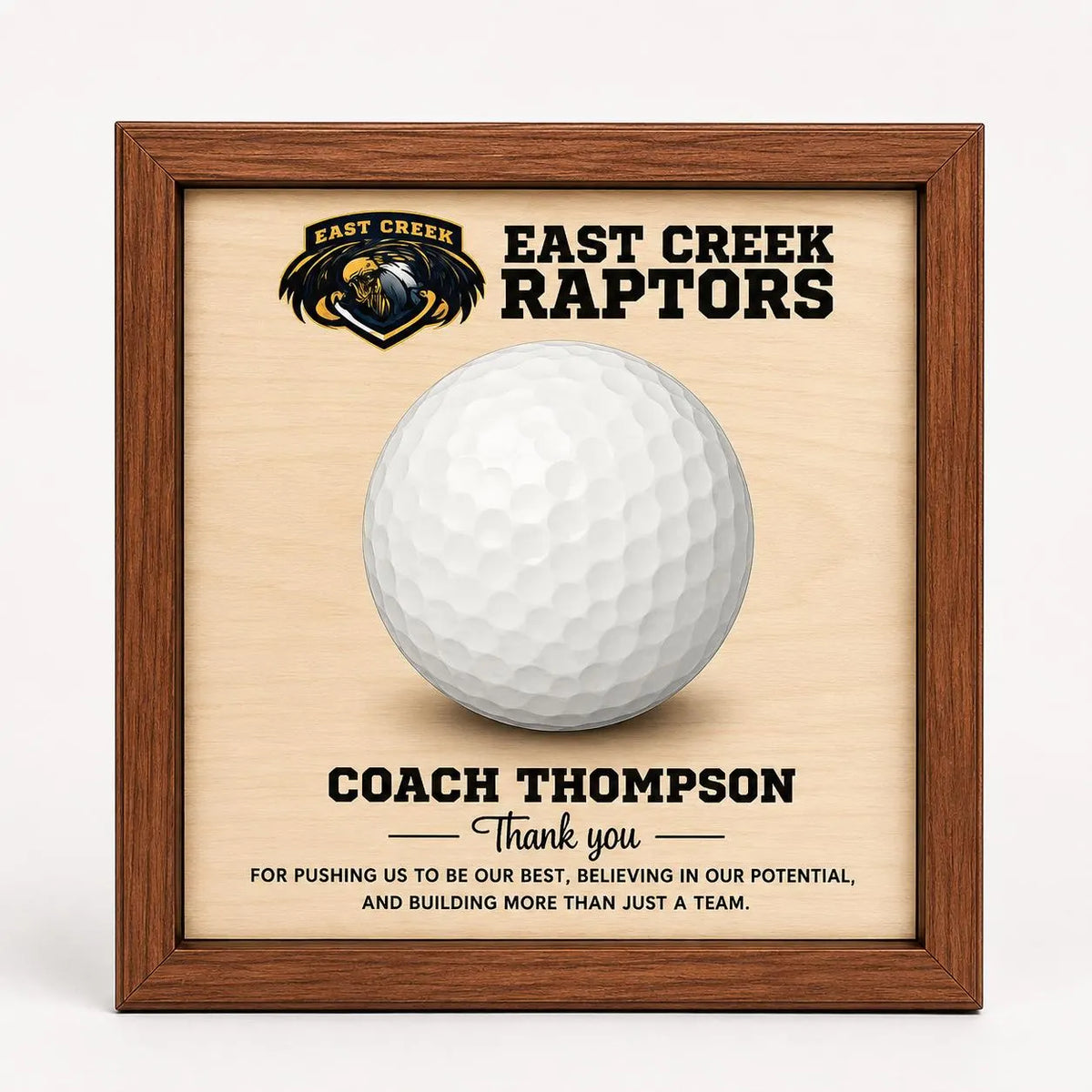 Custom Golf Coach Signature Plaque