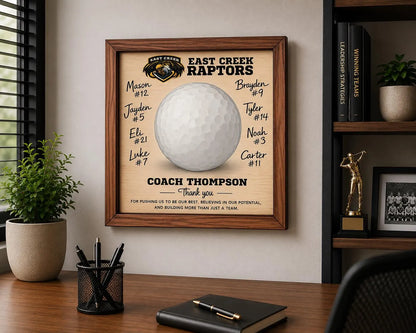 Custom Golf Coach Signature Plaque