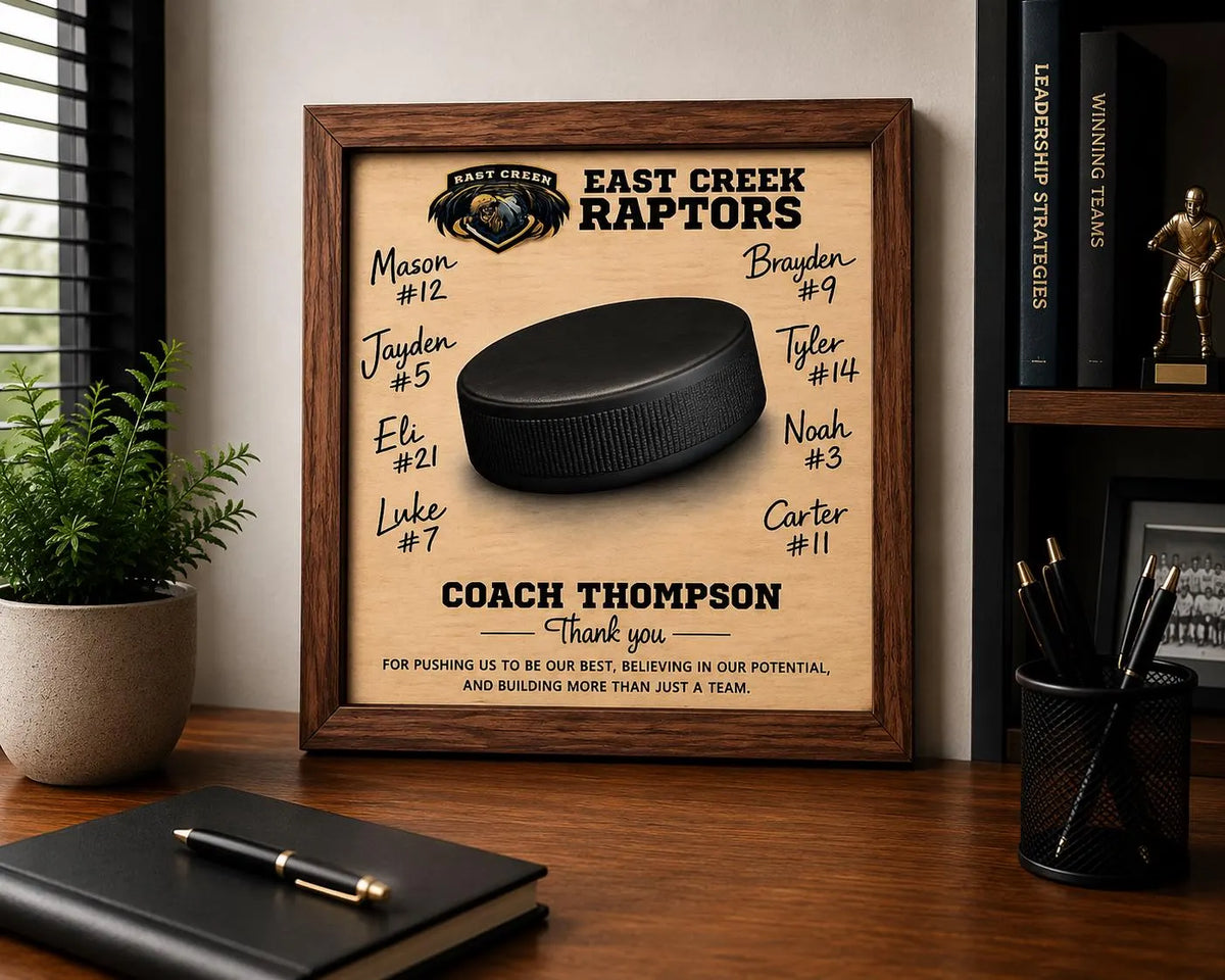 Custom Hockey Coach Signature Plaque