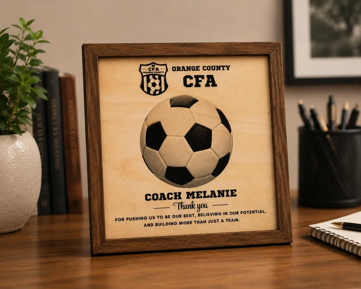 Custom Soccer Coach Signature Plaque