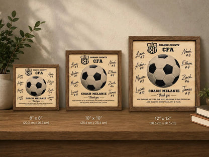 Custom Soccer Coach Signature Plaque