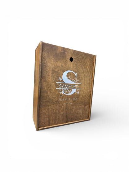 Custom Engraved Wine Glass Gift Box Set