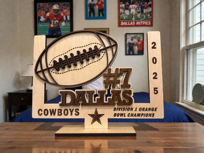 Layered Football Player Plaques