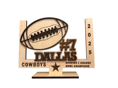 Layered Football Player Plaques