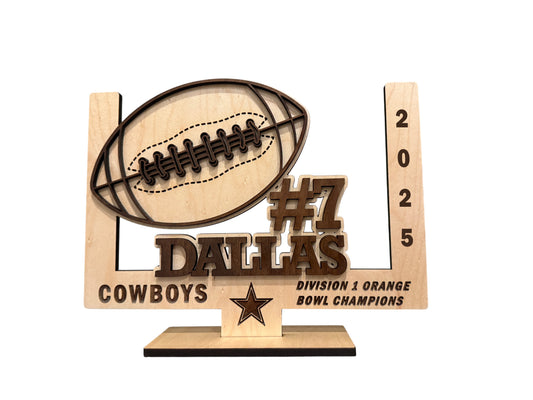 Layered Football Player Plaques