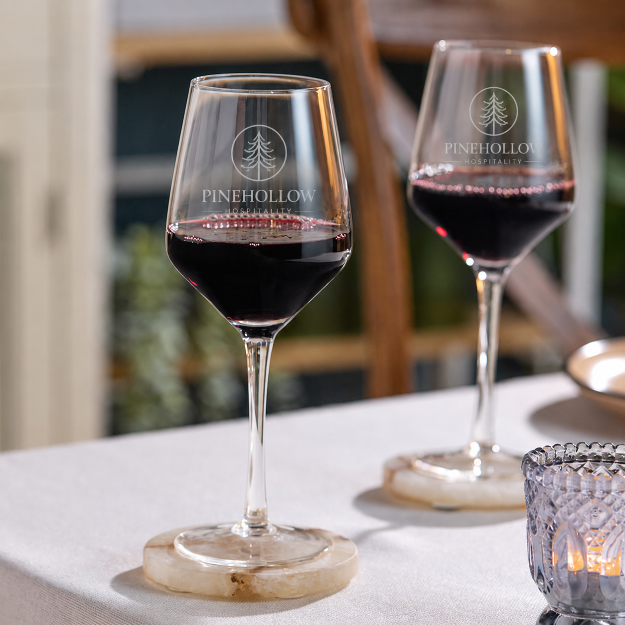Custom Engraved Silhouette 16 oz Wine Glass
