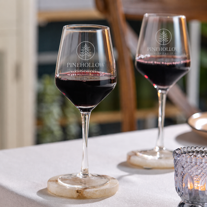 Custom Engraved Silhouette 16 oz Wine Glass