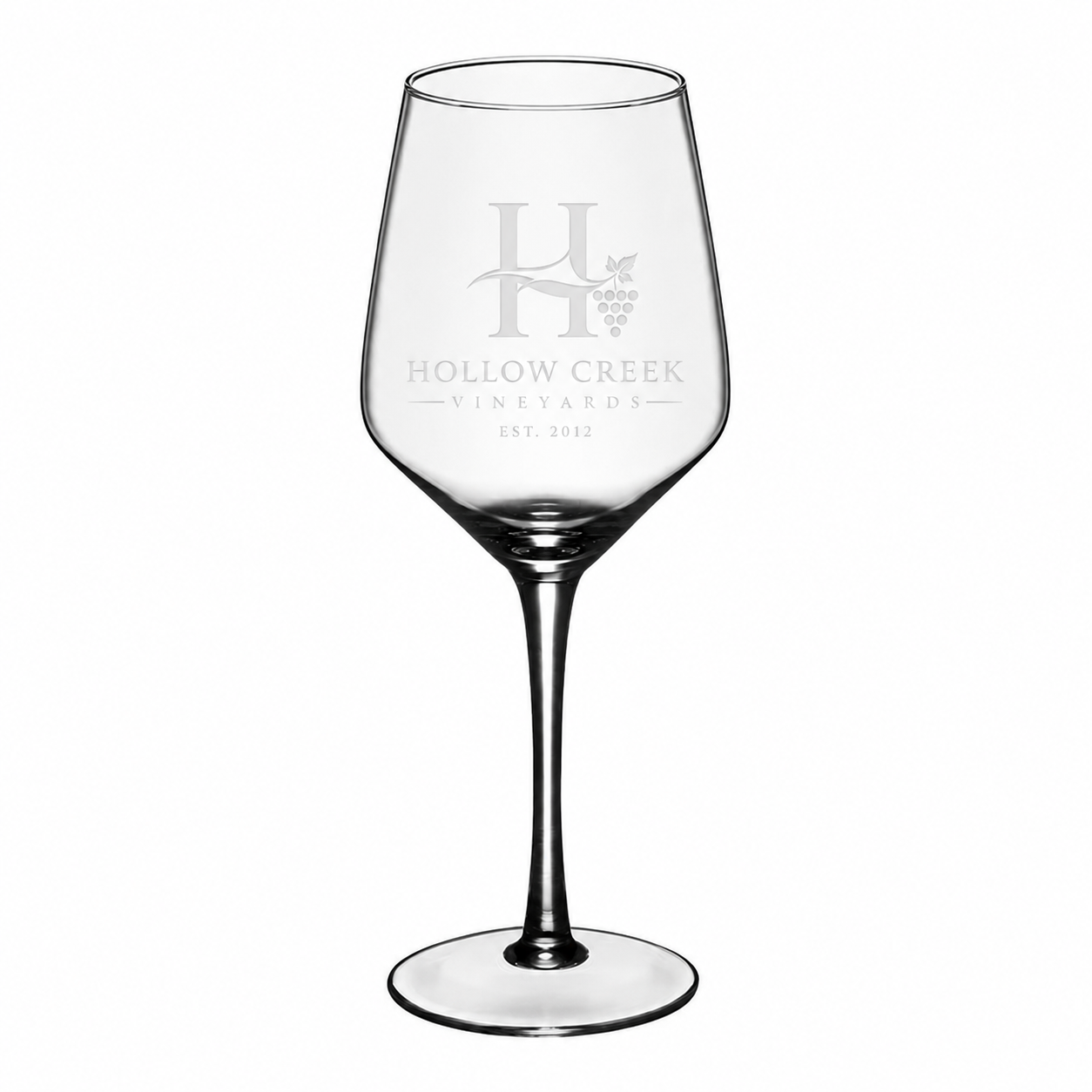 Custom Engraved Silhouette 16 oz Wine Glass