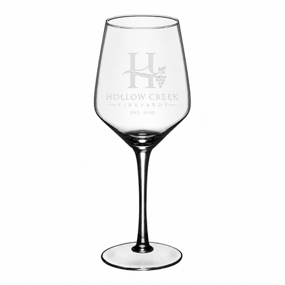Custom Engraved Silhouette 16 oz Wine Glass