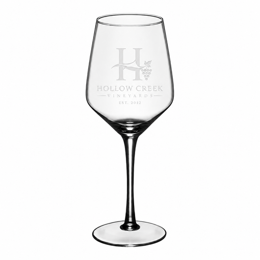 Custom Engraved Silhouette 16 oz Wine Glass